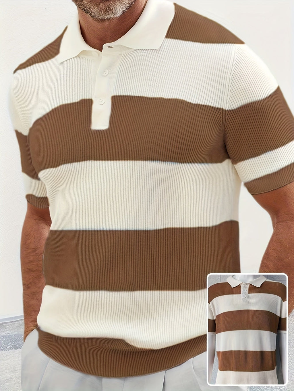 Mens Clothing Summer Fashion Lapel Sweater Short Sleeve Men Clothing Men Wears - Prime Street