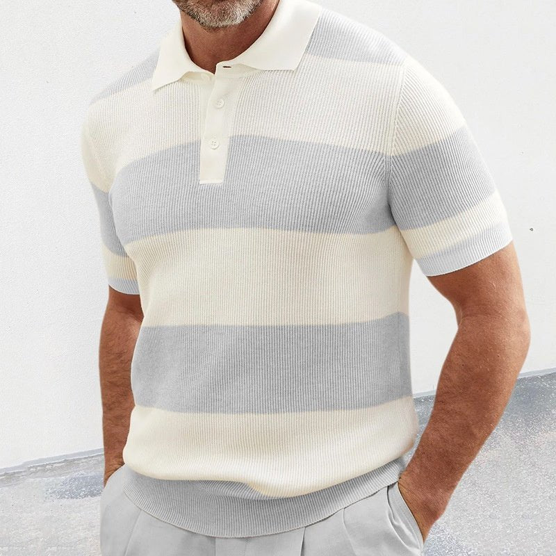 Mens Clothing Summer Fashion Lapel Sweater Short Sleeve Men Clothing Men Wears - Prime Street