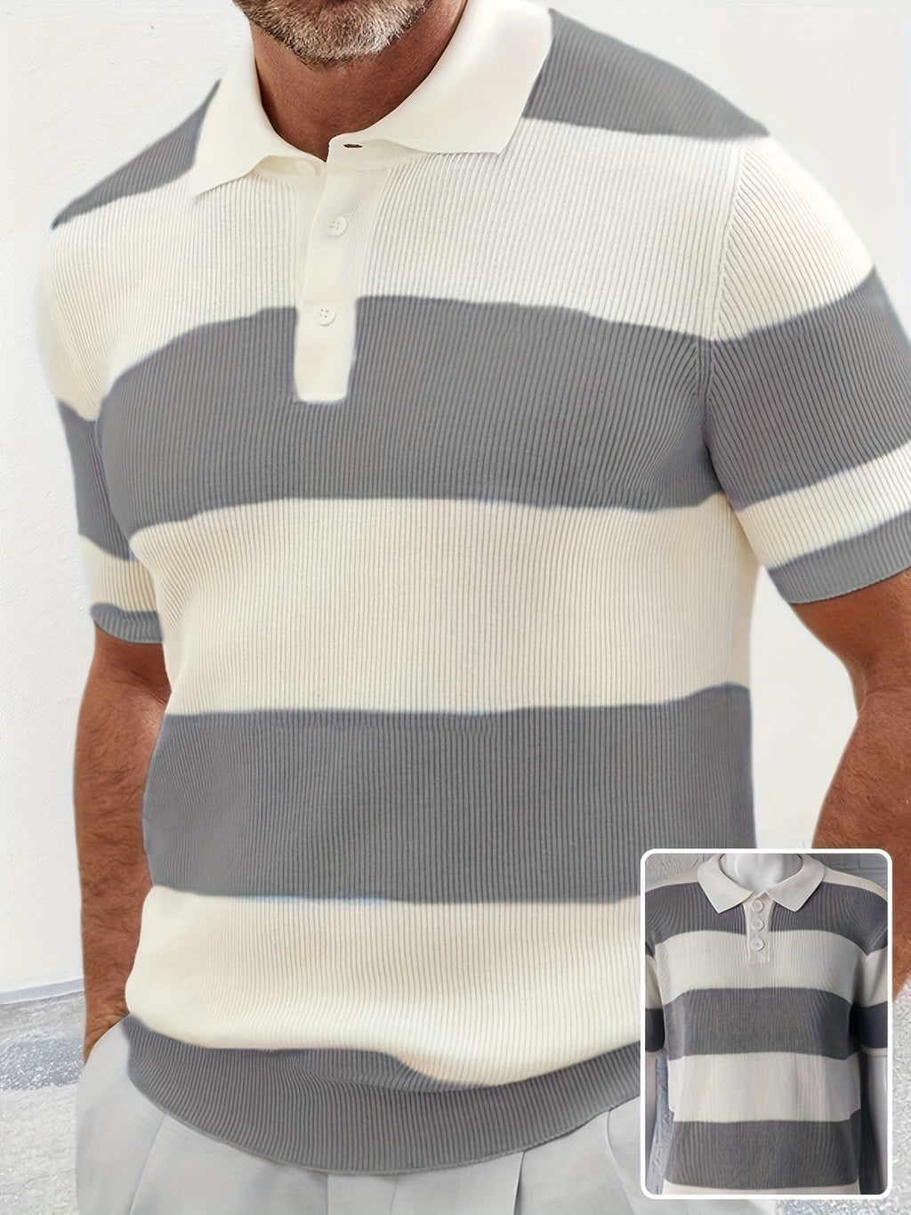 Mens Clothing Summer Fashion Lapel Sweater Short Sleeve Men Clothing Men Wears - Prime Street