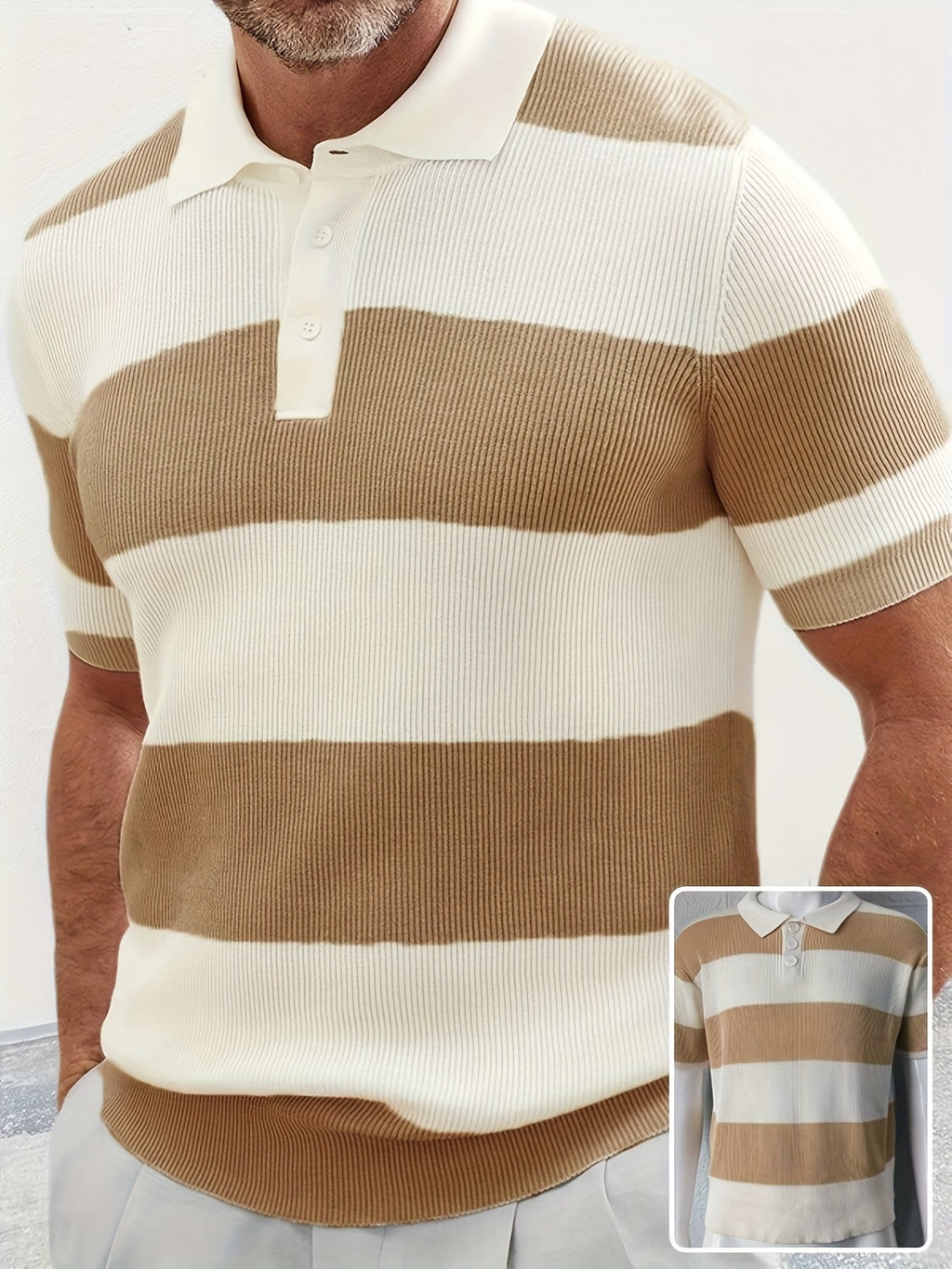 Mens Clothing Summer Fashion Lapel Sweater Short Sleeve Men Clothing Men Wears - Prime Street