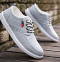 Men's Lace-up Canvas Shoes Casual Men Breathable Walking Flats Shoes - Prime Street
