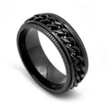 Mens Stainless Steel Spinner Rings Men Cool Fidget Band - Prime Street
