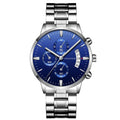 Men''s Stainless Steel Watches with Business Leisure Calendar Quartz Watches Waterproof Black Refined Steel Watches - Prime Street