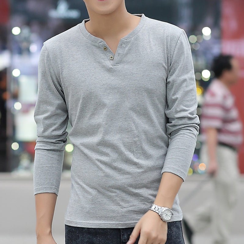New Long Sleeve Autumn Linen T Shirts Male Casual Men Top - Prime Street