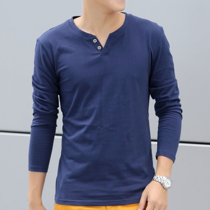 New Long Sleeve Autumn Linen T Shirts Male Casual Men Top - Prime Street