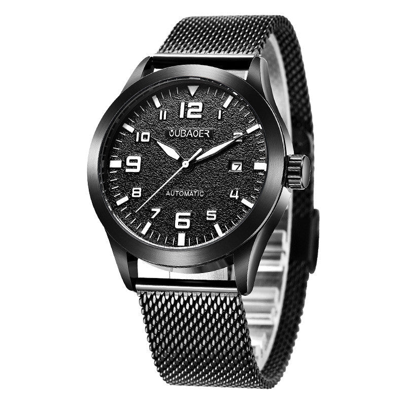 OUBAOER Mens Watches Automatic Mechanical Watch Men Stainless Steel Mesh Belt Wristwatches Simple Business Fashion Clocks - Prime Street