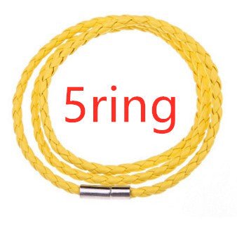 Personalized Mens Braided Genuine Leather Bracelet Stainless Steel Custom Beads Name Charm Bracelet For Men With Family Names - Prime Street
