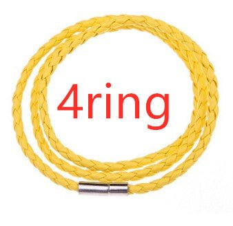 Personalized Mens Braided Genuine Leather Bracelet Stainless Steel Custom Beads Name Charm Bracelet For Men With Family Names - Prime Street