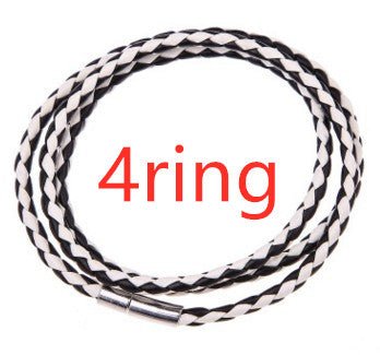Personalized Mens Braided Genuine Leather Bracelet Stainless Steel Custom Beads Name Charm Bracelet For Men With Family Names - Prime Street