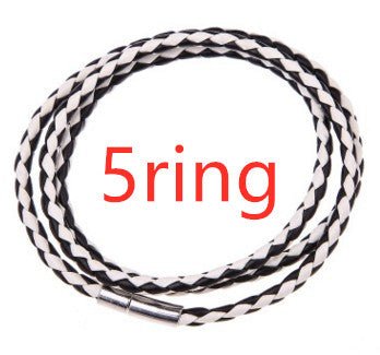 Personalized Mens Braided Genuine Leather Bracelet Stainless Steel Custom Beads Name Charm Bracelet For Men With Family Names - Prime Street