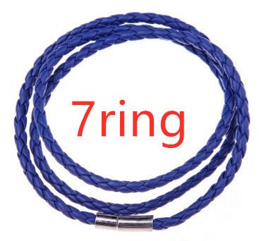 Personalized Mens Braided Genuine Leather Bracelet Stainless Steel Custom Beads Name Charm Bracelet For Men With Family Names - Prime Street