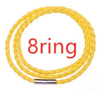 Personalized Mens Braided Genuine Leather Bracelet Stainless Steel Custom Beads Name Charm Bracelet For Men With Family Names - Prime Street