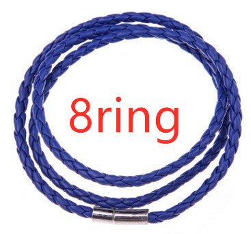 Personalized Mens Braided Genuine Leather Bracelet Stainless Steel Custom Beads Name Charm Bracelet For Men With Family Names - Prime Street