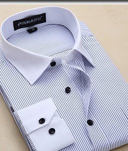 Plus Size Men Business Long Sleeve Shirts - Prime Street