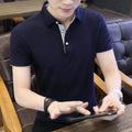 Polo Shirt For Men Casual Short Sleeve Polo Shirts Patchwork Turn-down Collar Zipper T-Shirt Summer Men Shirt Tops - Prime Street