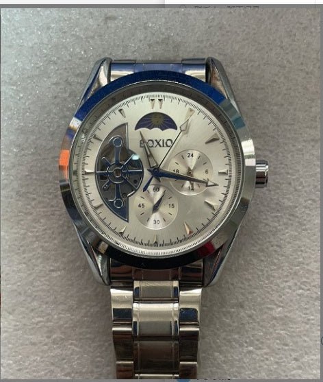 Relogio Masculino Men Tourbillon Watches Stainless Steel Band Automatic Mechanical Wristwatches Moon Phase Small Seconds Watch - Prime Street