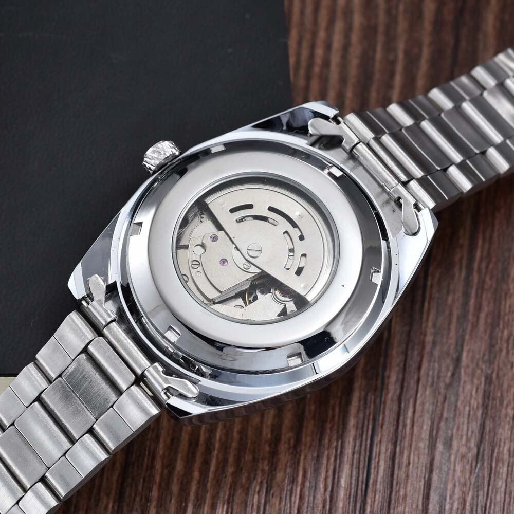 Relogio Masculino Men Tourbillon Watches Stainless Steel Band Automatic Mechanical Wristwatches Moon Phase Small Seconds Watch - Prime Street