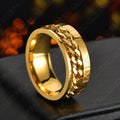Roman Letter Rotatable Chain Rings Men Digital Titanium Steel RingFor Couple High Quality Multifunctional Bottle Opener Ring Spinner Jewelry Punk Gifts - Prime Street