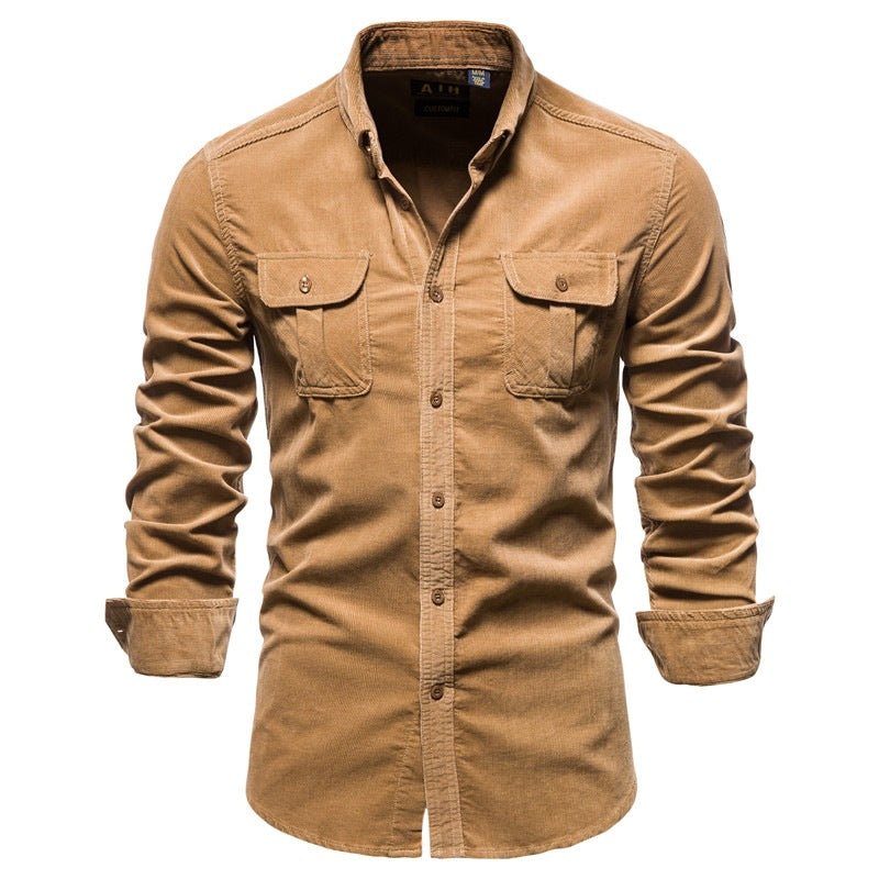 Shirts For Men Wear Shirt College Tops Longsleeve Blue - Prime Street