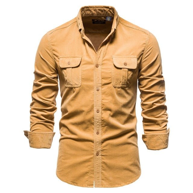 Shirts For Men Wear Shirt College Tops Longsleeve Blue - Prime Street