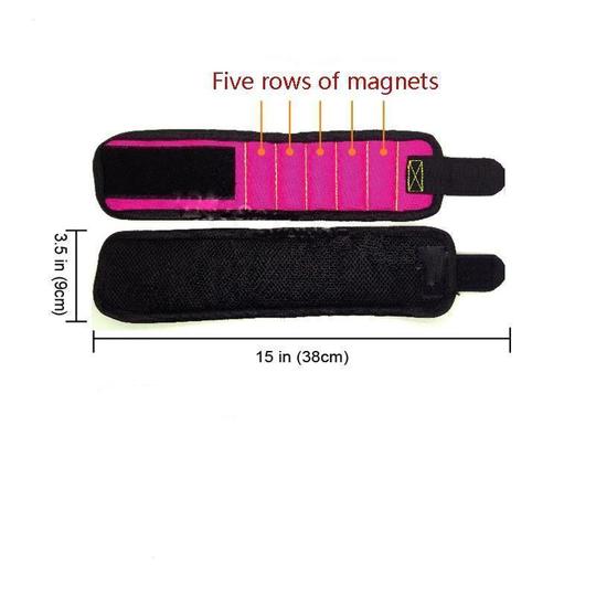 Strong magnetic wrist strap practical magnet holding scissors tool screw accessories pickup 1680D magnetic wrist strap - Prime Street