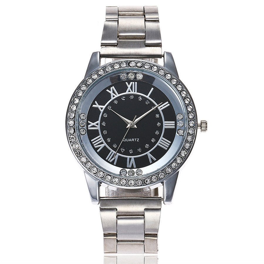 Vansvar Brand Rose Gold Watch Luxury Women Dress Rhinestone Quartz Watch Casual Women Stainless Steel Wristwatches Female Clock - Prime Street