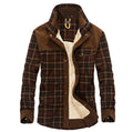 Winter Jacket Men Thicken Warm Fleece Jackets Coats Pure Cotton Plaid Jacket Military Clothes - Prime Street