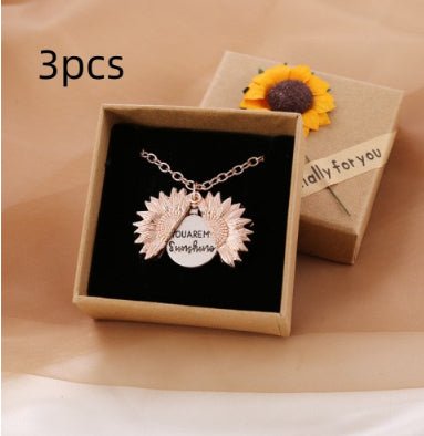You Are My Sunshine Sunflower Necklace Women Men - Prime Street