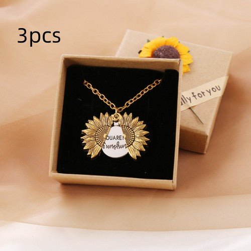 You Are My Sunshine Sunflower Necklace Women Men - Prime Street