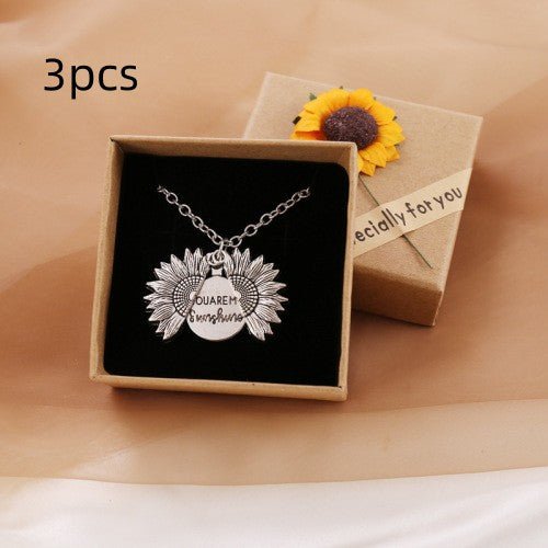 You Are My Sunshine Sunflower Necklace Women Men - Prime Street