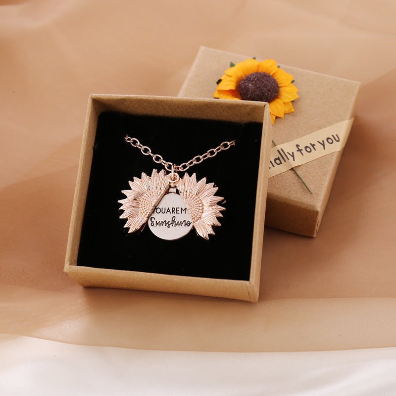 You Are My Sunshine Sunflower Necklace Women Men - Prime Street