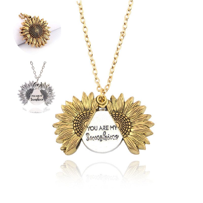 You Are My Sunshine Sunflower Necklace Women Men - Prime Street