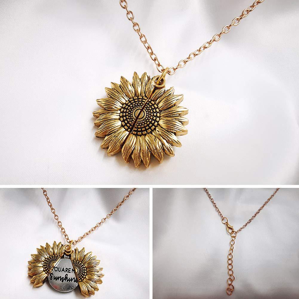 You Are My Sunshine Sunflower Necklace Women Men - Prime Street