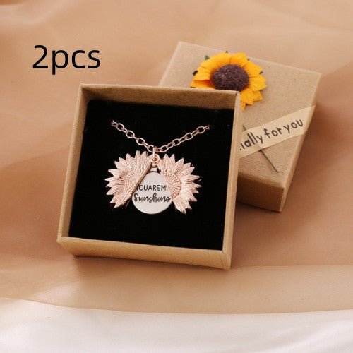 You Are My Sunshine Sunflower Necklace Women Men - Prime Street