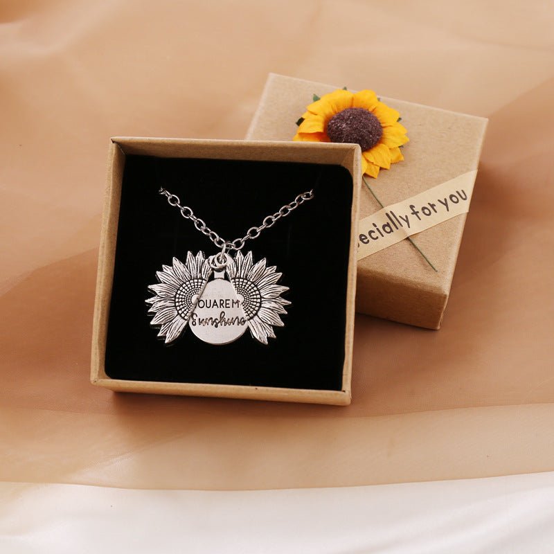 You Are My Sunshine Sunflower Necklace Women Men - Prime Street