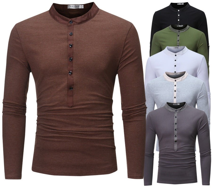 Young Men Fake Two Long Casual T-Shirts - Prime Street