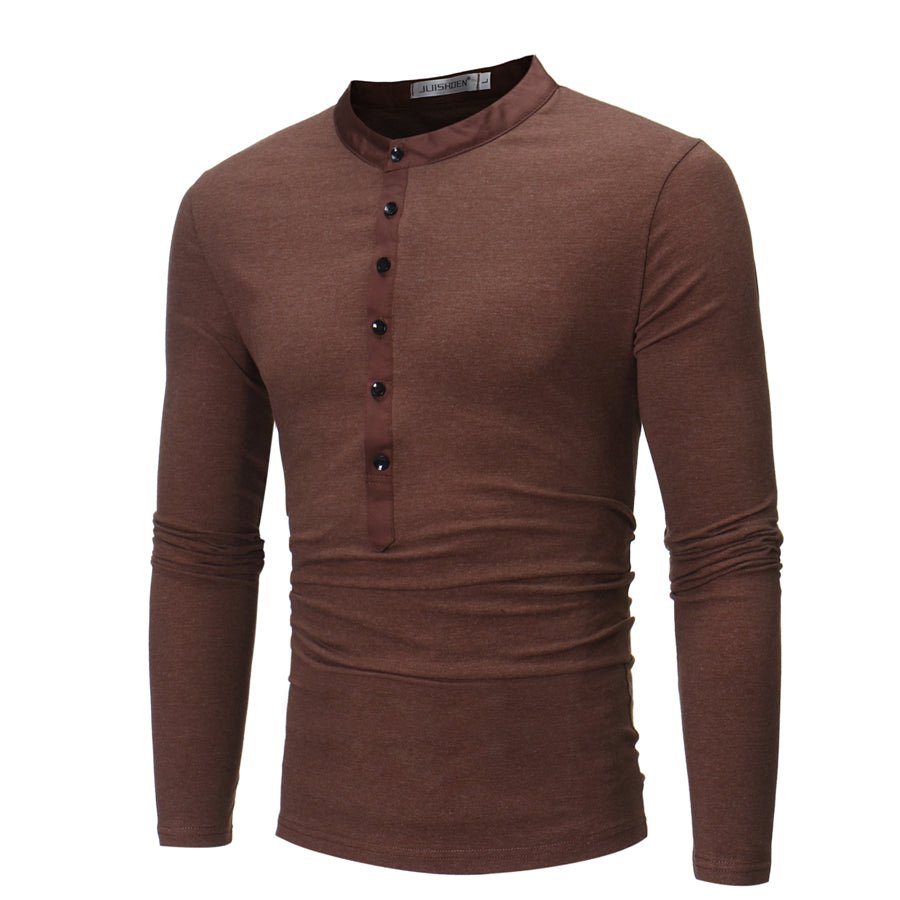 Young Men Fake Two Long Casual T-Shirts - Prime Street