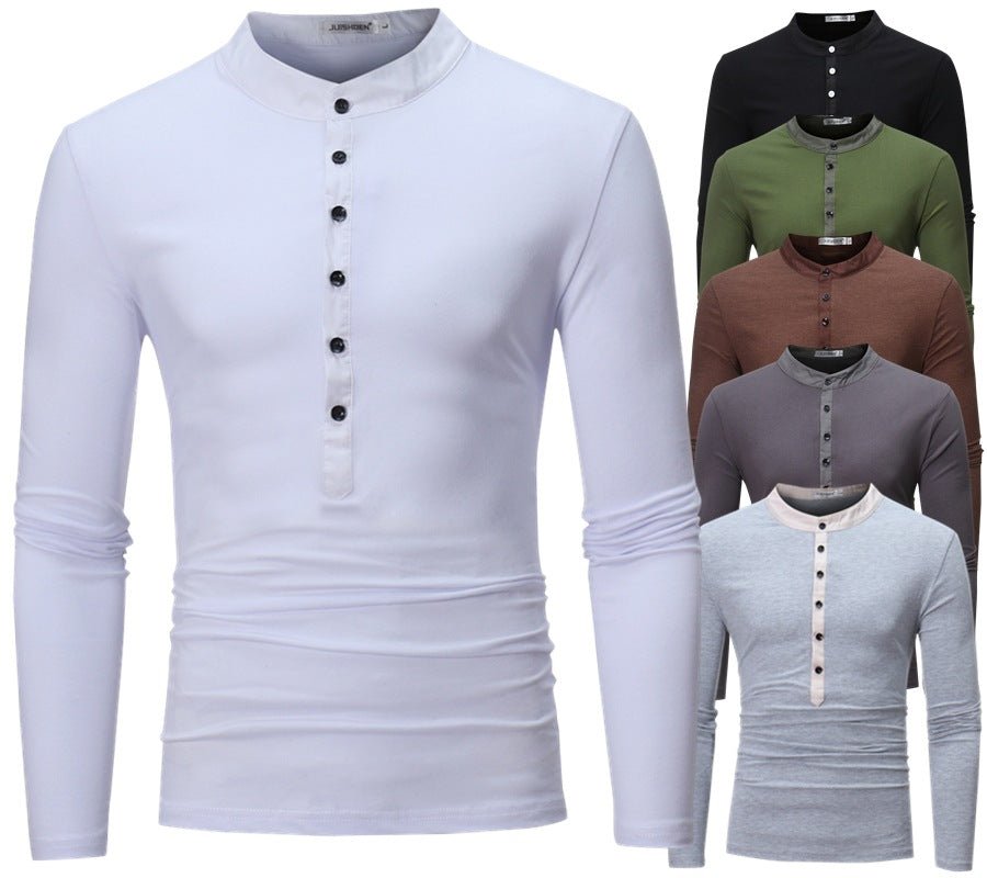 Young Men Fake Two Long Casual T-Shirts - Prime Street